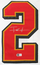 Frank Gore Authentic Signed White Pro Style Framed Jersey BAS Witnessed 2