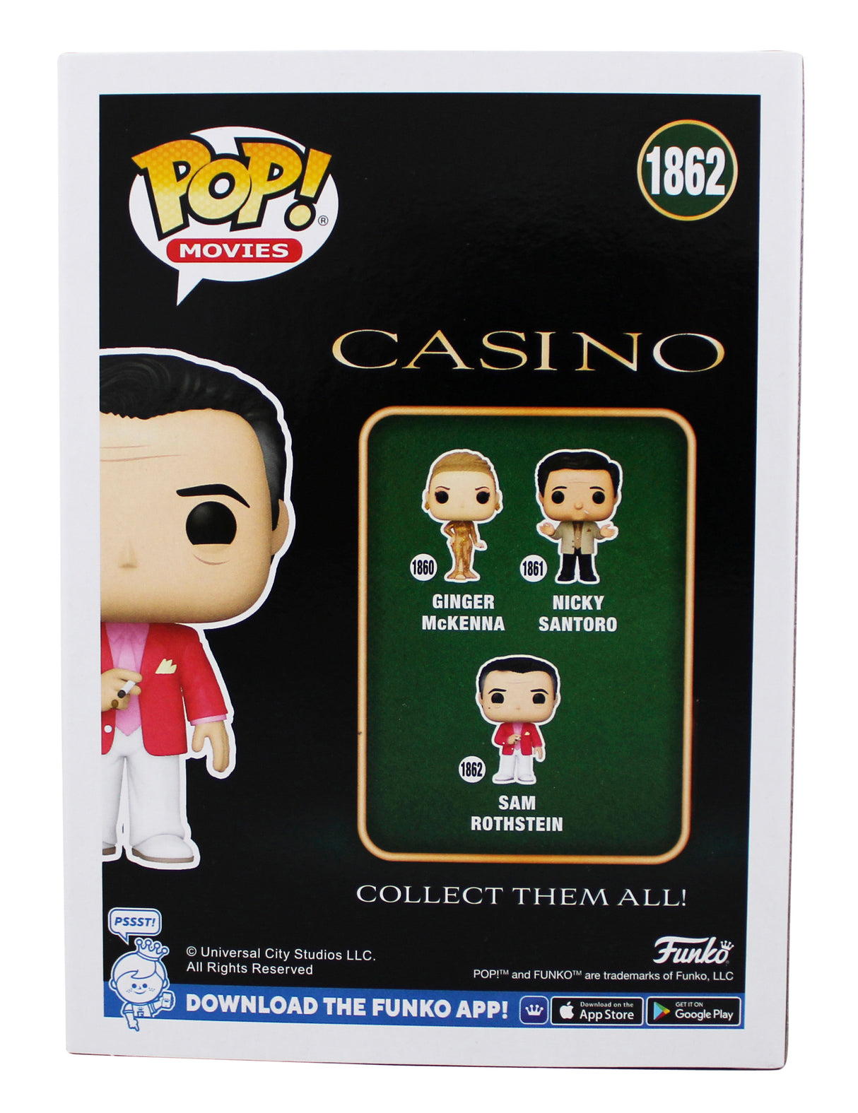 Robert De Niro Casino Signed Sam Rothstein #1862 Funko Pop Figure BAS #BS77075