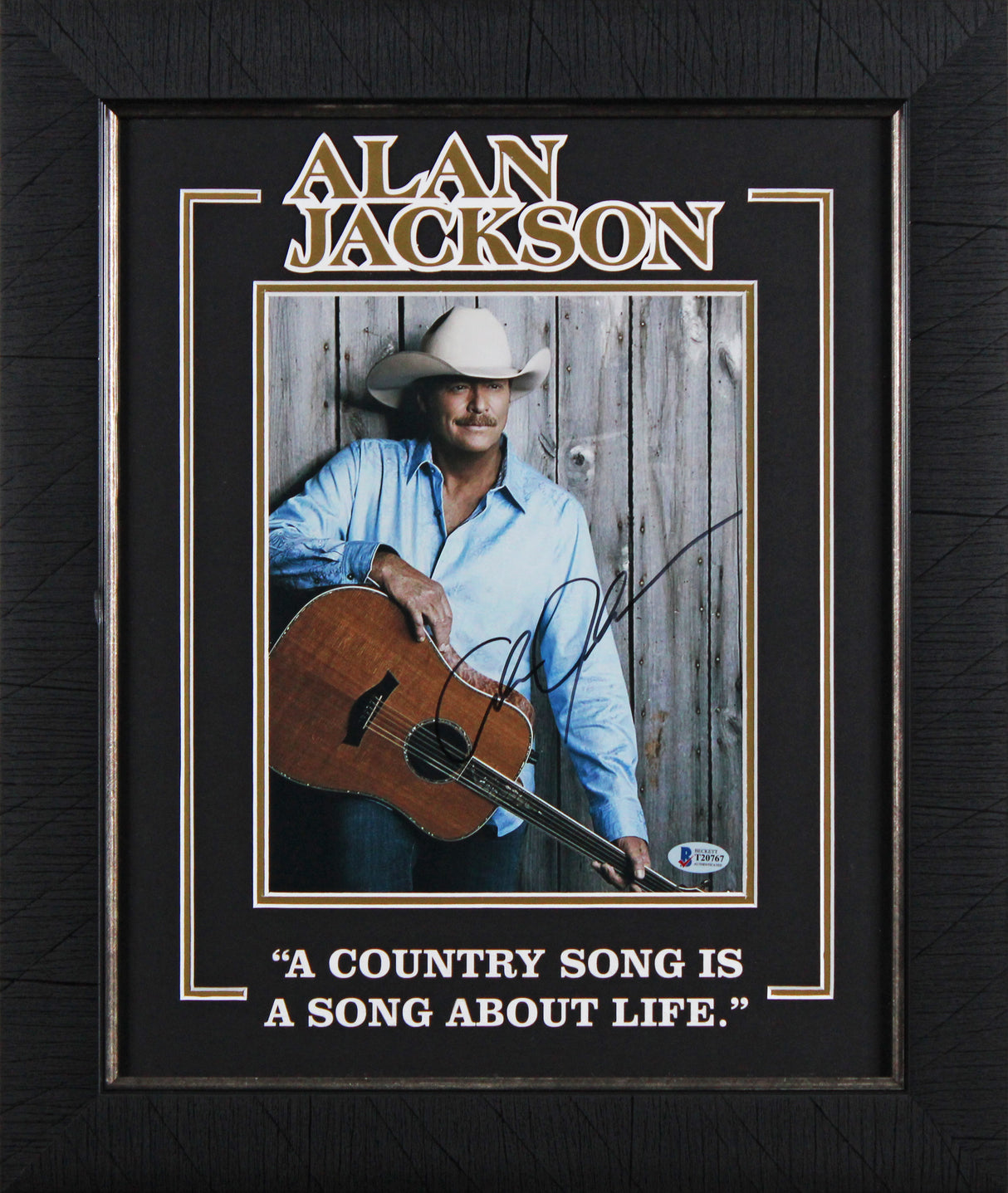 Alan Jackson Authentic Signed 8x10 Framed Photo Autographed BAS #T20767