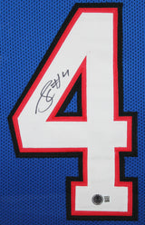 James Cook Authentic Signed Blue Pro Style Framed Jersey BAS