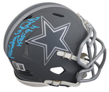 Cowboys Randy White "HOF 94' Authentic Signed Slate Speed Mini Helmet BAS Wit