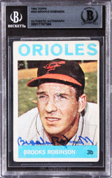 Orioles Brooks Robinson Authentic Signed 1964 Topps #230 Card BAS Slabbed