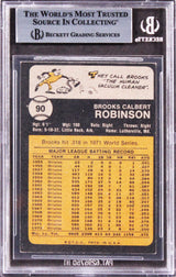 Orioles Brooks Robinson Authentic Signed 1973 Topps #90 Card BAS Slabbed