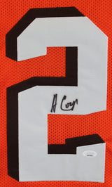 Amari Cooper Authentic Signed Orange Pro Style Jersey Autographed JSA Witness