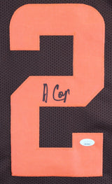 Amari Cooper Authentic Signed Brown Pro Style Jersey Autographed JSA Witness
