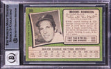 Orioles Brooks Robinson Signed 1971 Topps #300 Card Auto Gem 10! BAS Slabbed