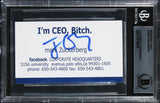 Jesse Eisenberg The Social Network Authentic Signed Business Card BAS Slabbed 3