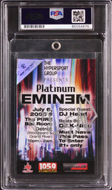 Eminem Authentic Signed July 6, 2000 Detroit Front Stage Pass PSA/DNA Slabbed