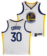 Warriors Stephen Curry Authentic Signed White Nike Swingman Jersey BAS #AB77765
