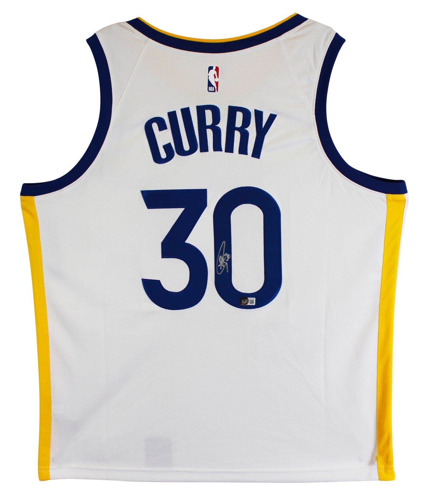 Warriors Stephen Curry Authentic Signed White Nike Swingman Jersey BAS #AB77765