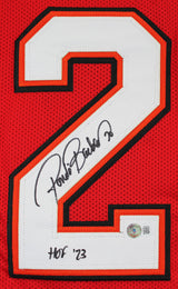 Ronde Barber "HOF 23" Authentic Signed Red Pro Style Jersey BAS Witnessed 2