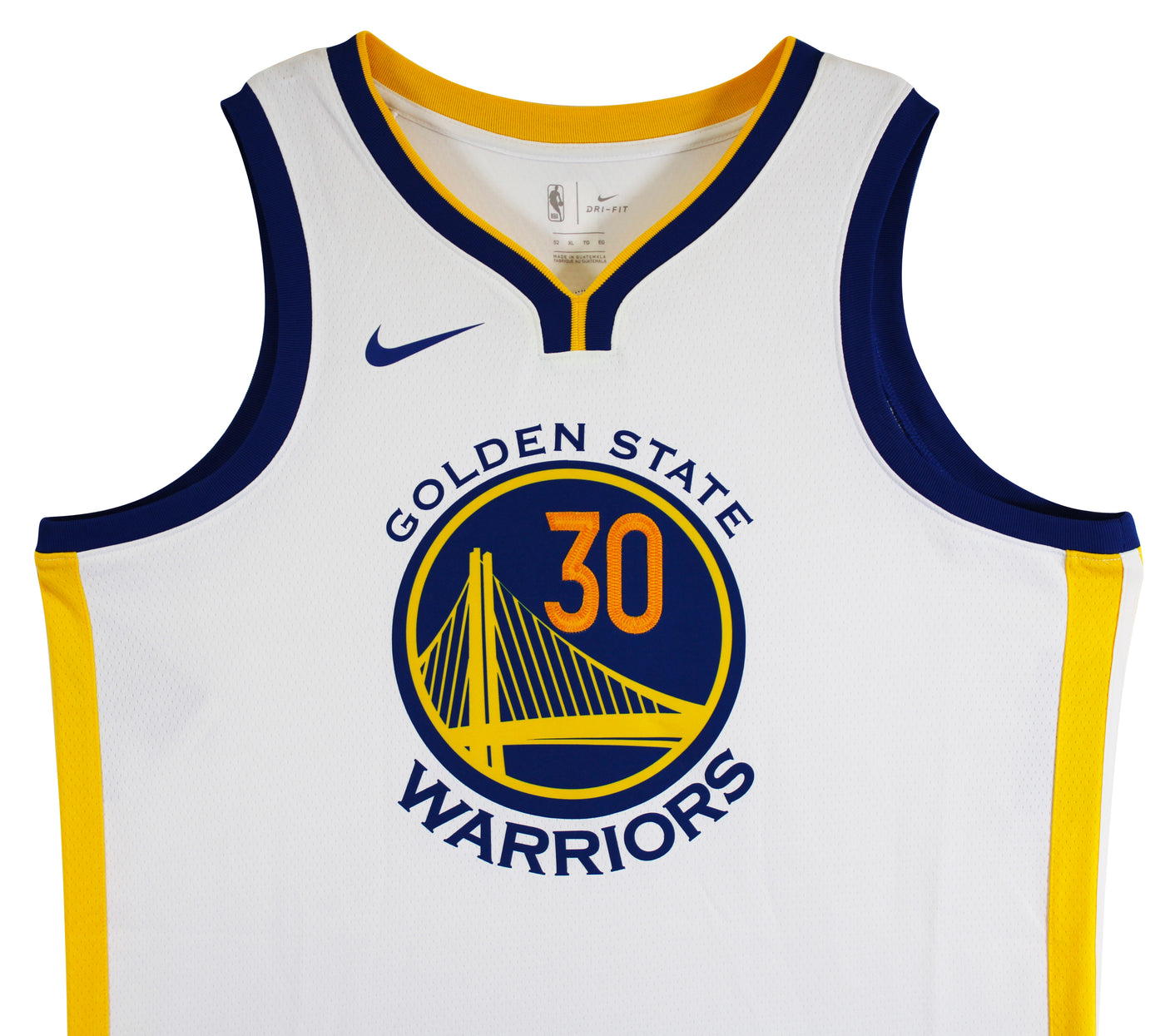 Warriors Stephen Curry Authentic Signed White Nike Swingman Jersey BAS #AB77765