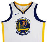 Warriors Stephen Curry Authentic Signed White Nike Swingman Jersey BAS #AB77765