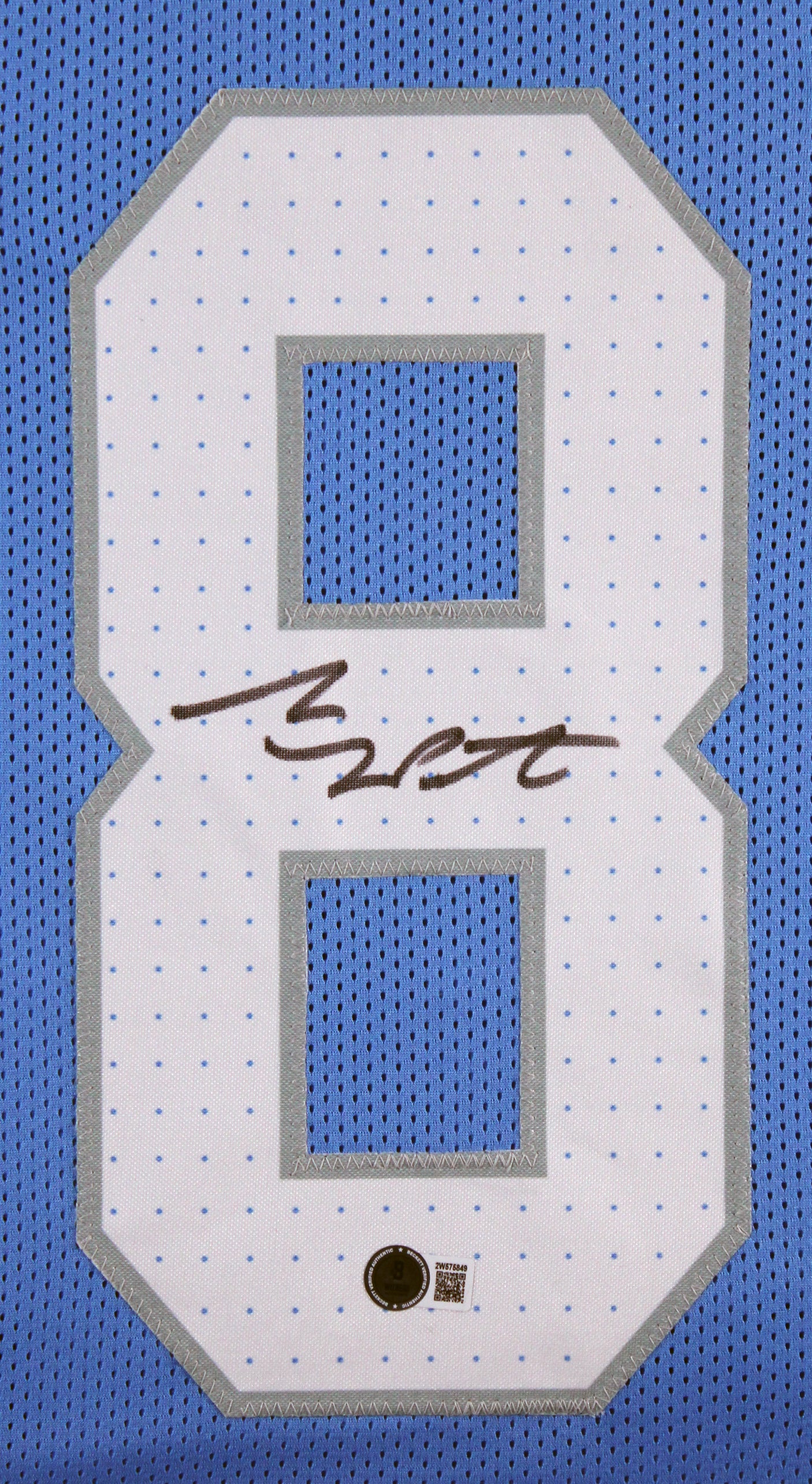 Sam Laporta Authentic Signed Blue Pro Style Framed Jersey BAS Witnessed 1