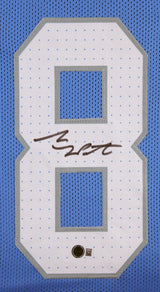 Sam Laporta Authentic Signed Blue Pro Style Framed Jersey BAS Witnessed 1