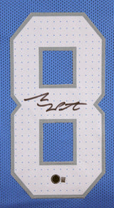 Sam Laporta Authentic Signed Blue Pro Style Framed Jersey BAS Witnessed 1