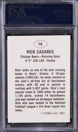 Bears Rick Casares Authentic Signed 1981TCMA Greats #76 Card PSA/DNA Slabbed