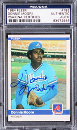 Braves Donnie Moore Authentic Signed 1984 Fleer #185 Card PSA/DNA Slabbed