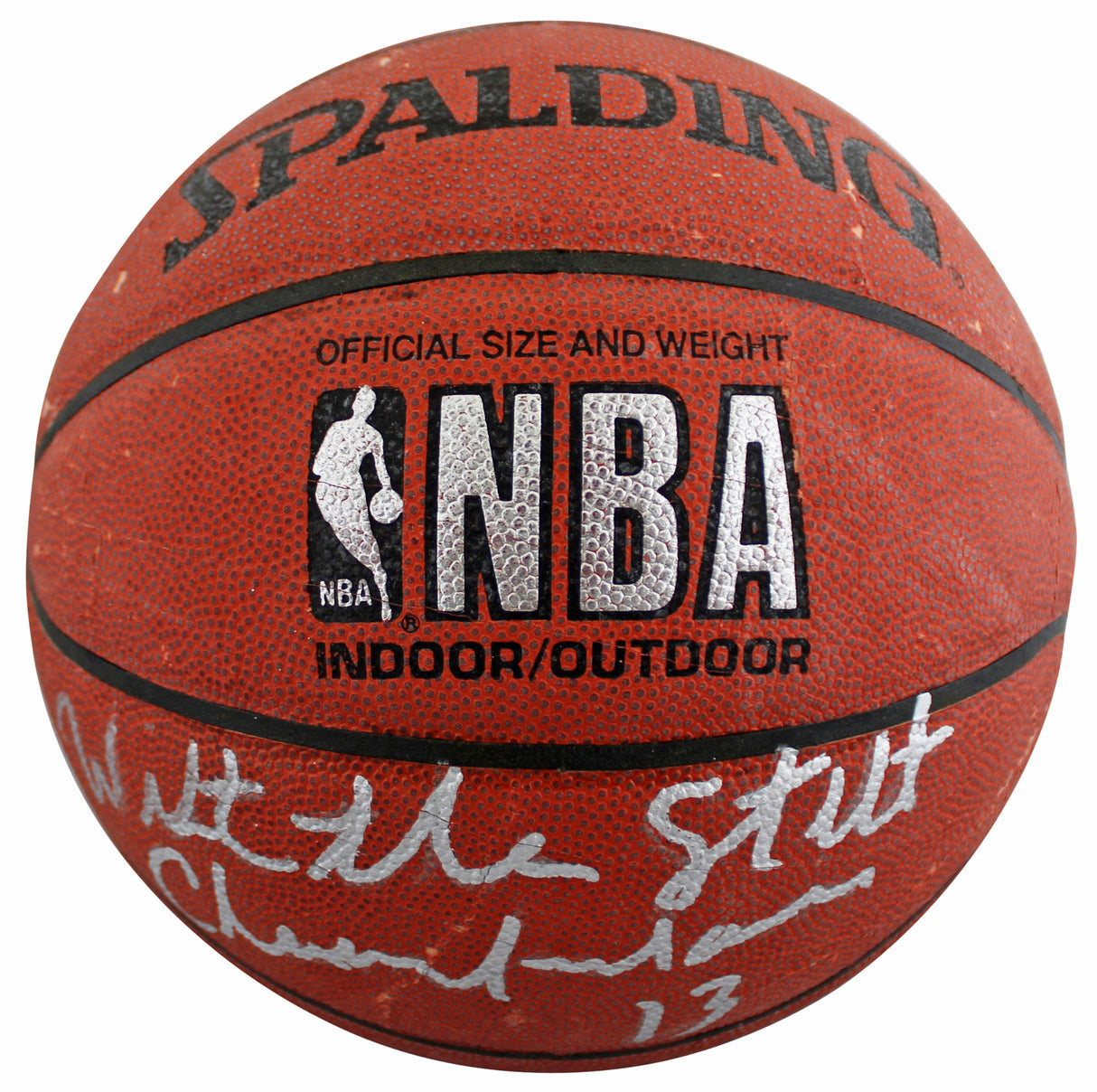 Lakers Wilt "The Stilt" Chamberlain Signed Spalding I/O Basketball BAS #A11267