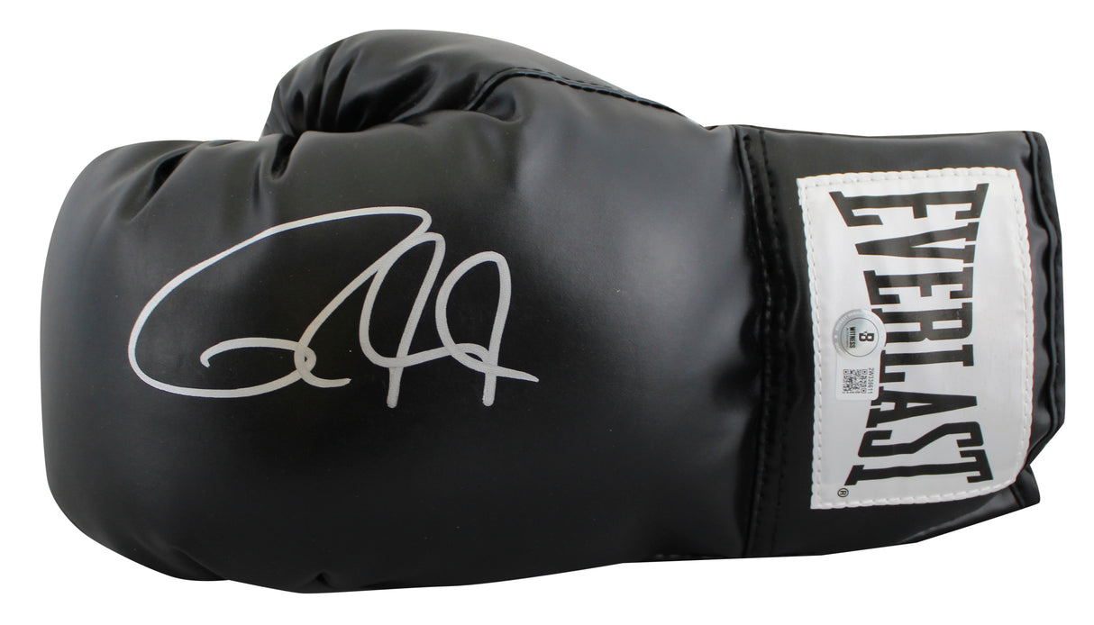 Roy Jones Jr. Signed Black Left Hand Everlast Boxing Glove w/ Case BAS Witnessed