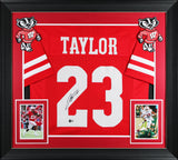 Wisconsin Jonathan Taylor Authentic Signed Red Pro Style Framed Jersey BAS