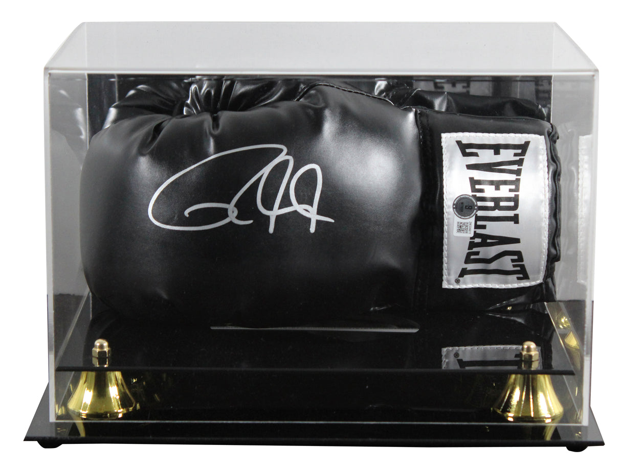 Roy Jones Jr. Signed Black Left Hand Everlast Boxing Glove w/ Case BAS Witnessed