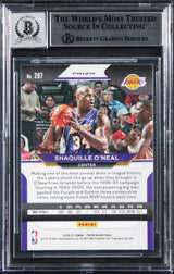 Shaquille O'Neal Signed 2020 Panini Prizm RW&B #207 Card Auto 10! BAS Slabbed