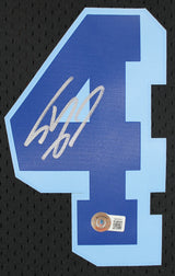 Lakers Shaquille O'Neal Signed Black TB M&N HWC Swingman Framed Jersey BAS Wit