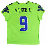 Seahawks Kenneth Walker "SB LX MVP" Signed Neon Green Nike Elite Jersey BAS Wit