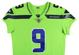 Seahawks Kenneth Walker "SB LX MVP" Signed Neon Green Nike Elite Jersey BAS Wit