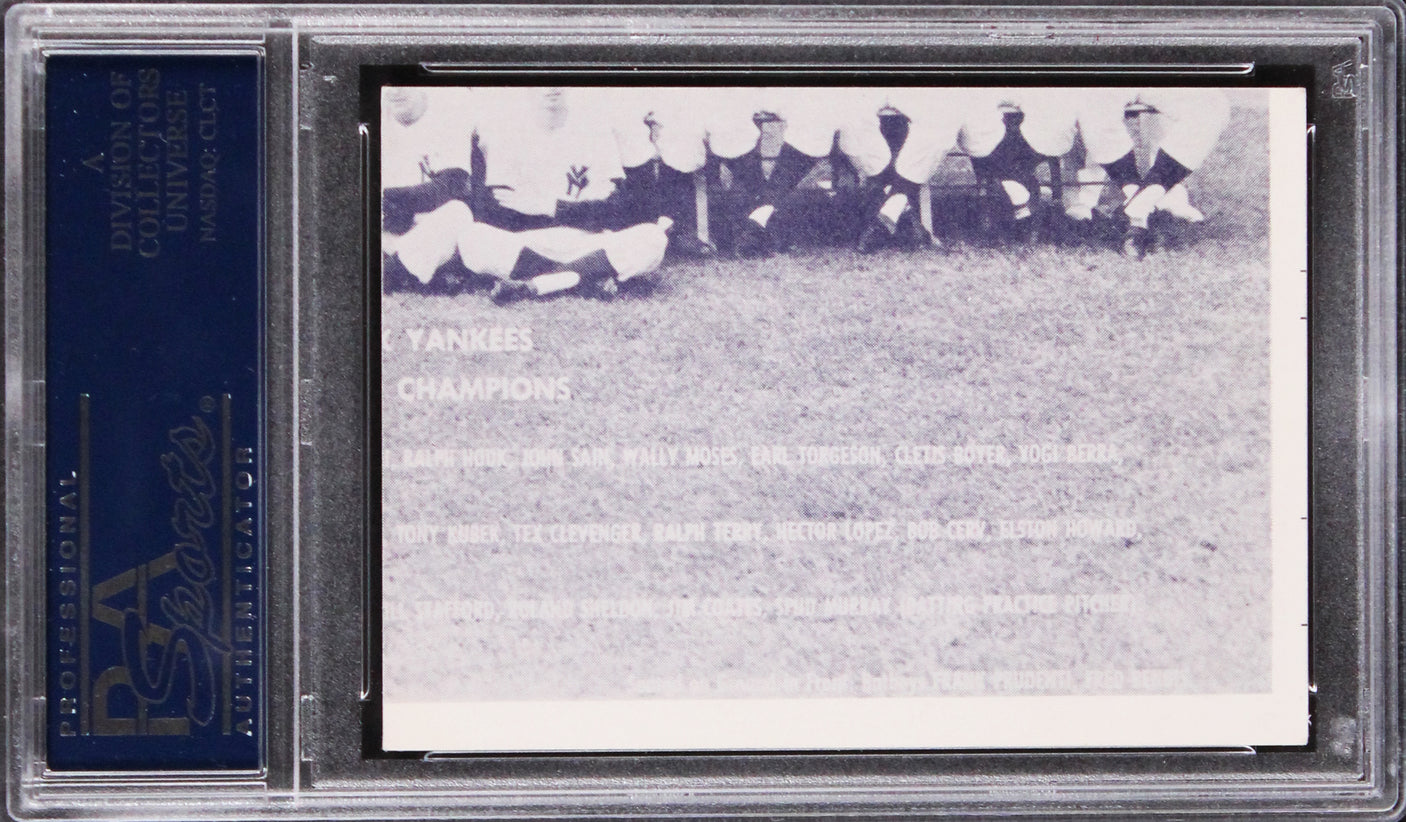 Yankees Frank Crosetti Signed 1986 Renata Galasso '61 NYY Card PSA/DNA Slabbed