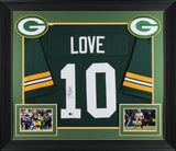 Jordan Love Authentic Signed Green Pro Style Framed Jersey BAS Witnessed 2