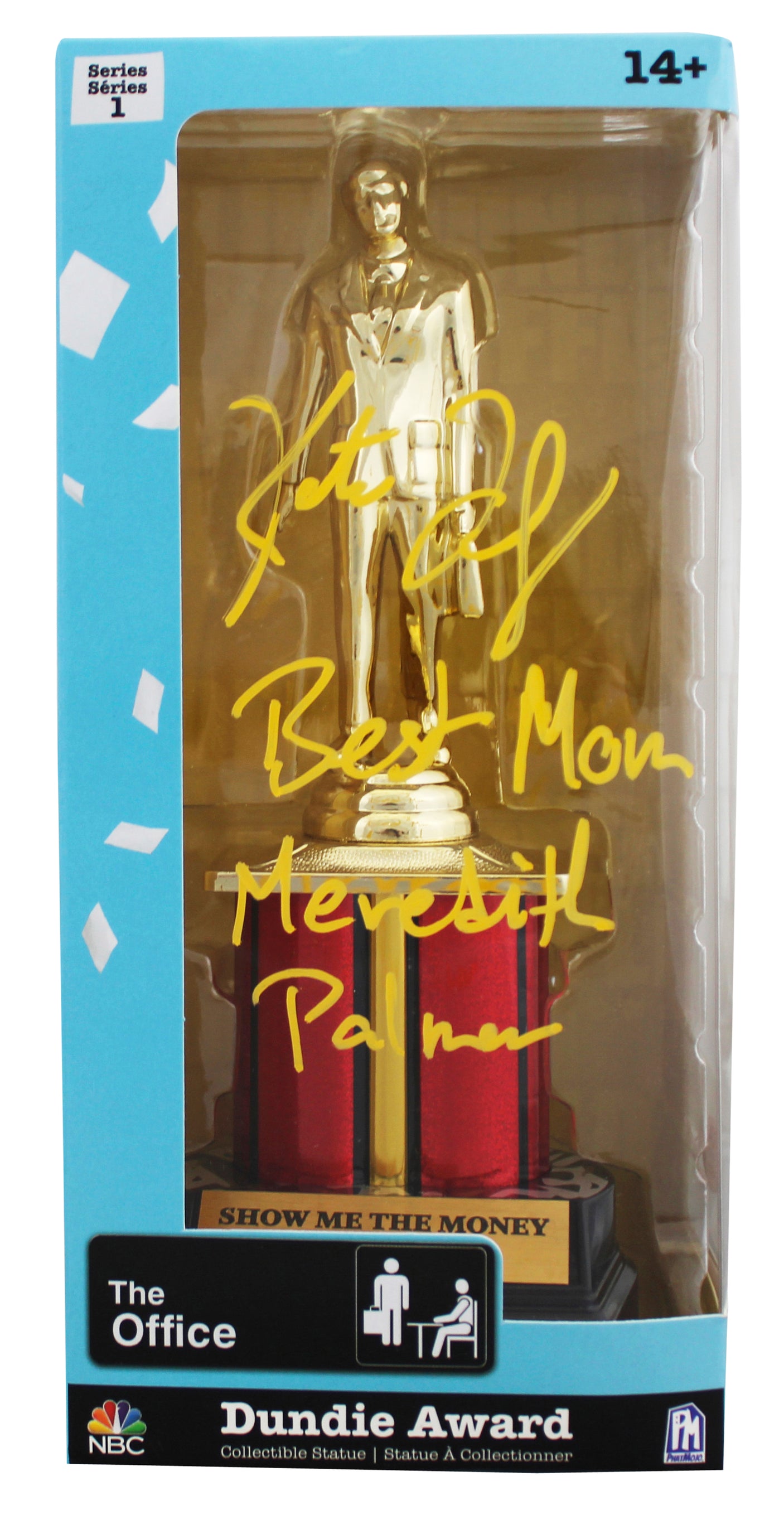 Kate Flannery The Office "2x Insc" Signed The Office Dundie Award PSA/DNA Itp