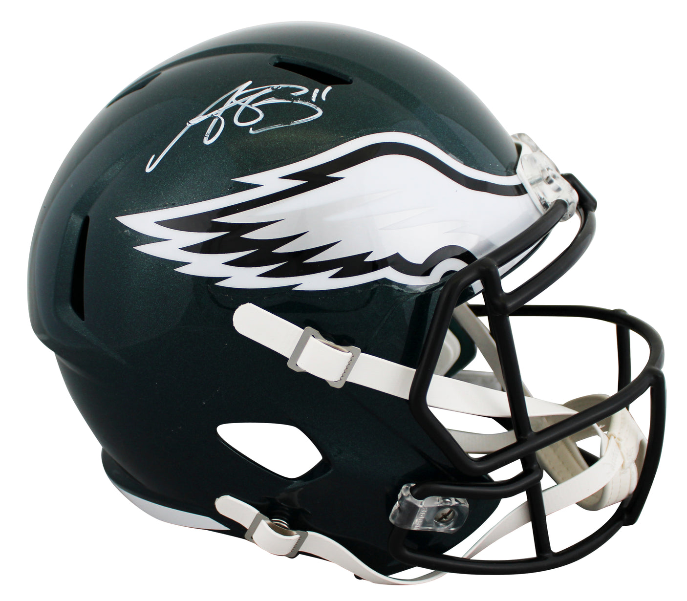 Eagles A.J. Brown Signed Full Size Speed Rep Helmet BAS Witnessed #1W577355