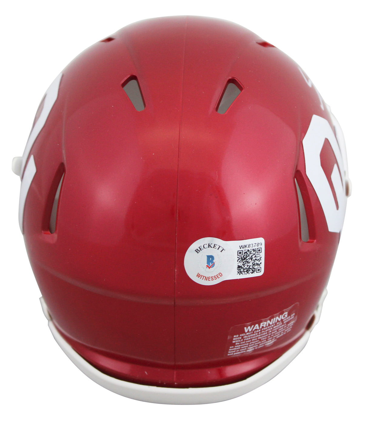 Oklahoma Spencer Rattler Authentic Signed Speed Mini Helmet BAS #WK83789