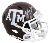Texas A&M Mario Craver Authentic Signed Speed Mini Helmet BAS Witnessed 4W040080
