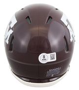 Texas A&M Mario Craver Authentic Signed Speed Mini Helmet BAS Witnessed 4W040080