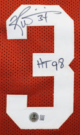 Texas Ricky Williams & Earl Campbell Signed Burnt Orange Pro Style Jersey BAS W