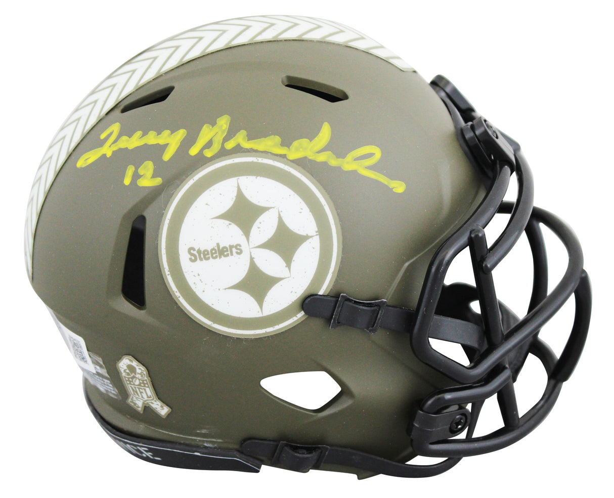 Steelers Terry Bradshaw Authentic Signed STS Speed Mini Helmet BAS Wit #W494500