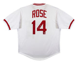Pete Rose Authentic Signed White Pro Style Jersey Autographed BAS