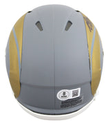 Rams Davante Adams Authentic Signed Slate Speed Mini Helmet BAS Wit #2W946491