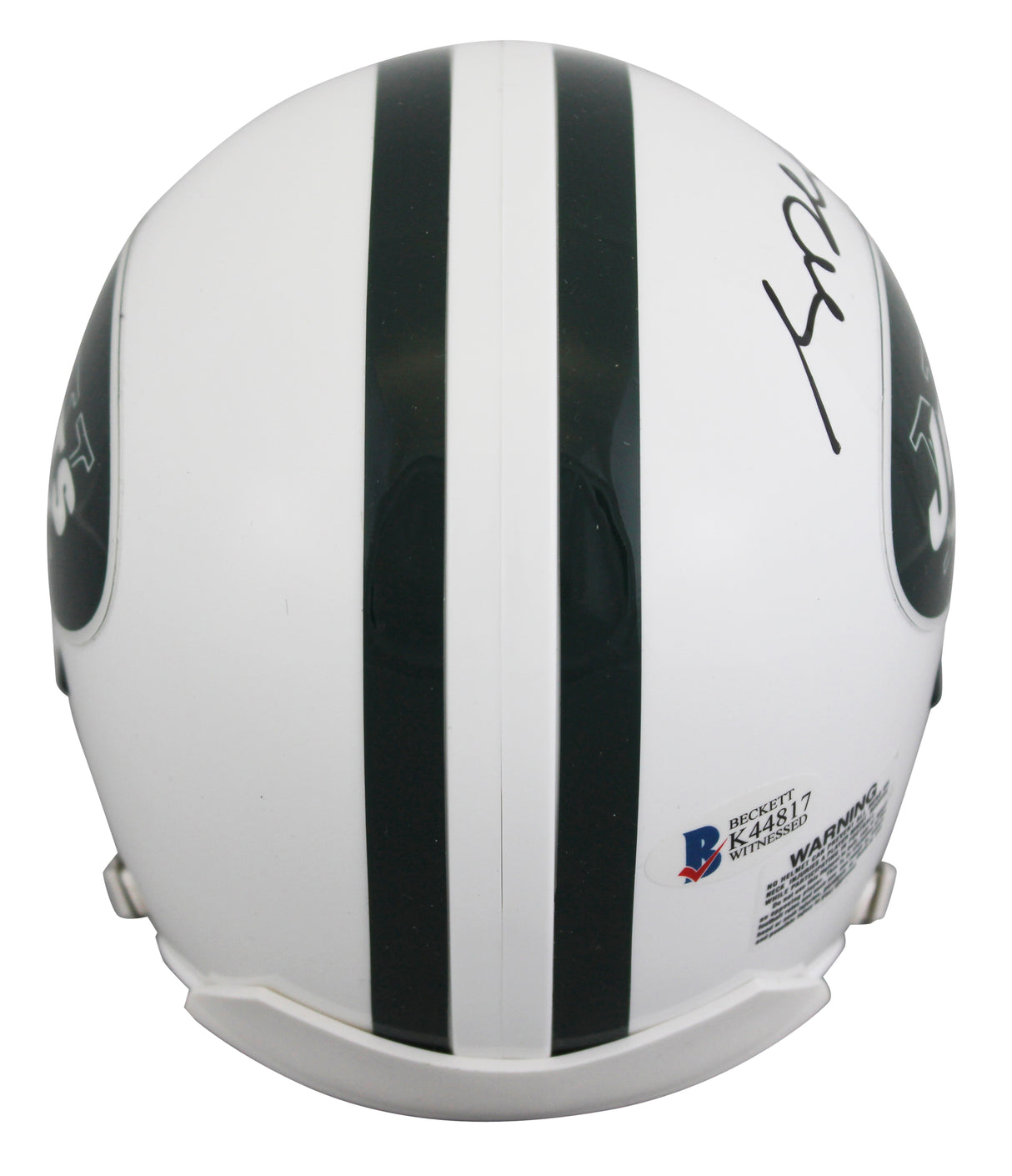 Jets Sam Darnold Authentic Signed VSR4 Mini Helmet BAS Witnessed #K44817