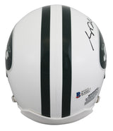 Jets Sam Darnold Authentic Signed VSR4 Mini Helmet BAS Witnessed #K44817