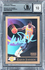 Lakers Magic Johnson Authentic Signed 1990 Skybox #138 Card Auto 10! BAS Slabbed