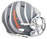 Bengals Anthony Munoz Authentic Signed Slate Speed Mini Helmet BAS Wit #2W071349