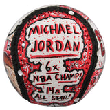Bulls Michael Jordan Signed Charles Fazzino Artwork Baseball Auto 9 BAS #AE13385