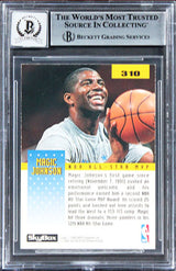 Lakers Magic Johnson Authentic Signed 1992 Skybox #310 Card Auto 10! BAS Slabbed