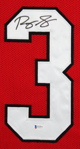 Georgia Roquan Smith Authentic Signed Red Pro Style Framed Jersey BAS Witnessed