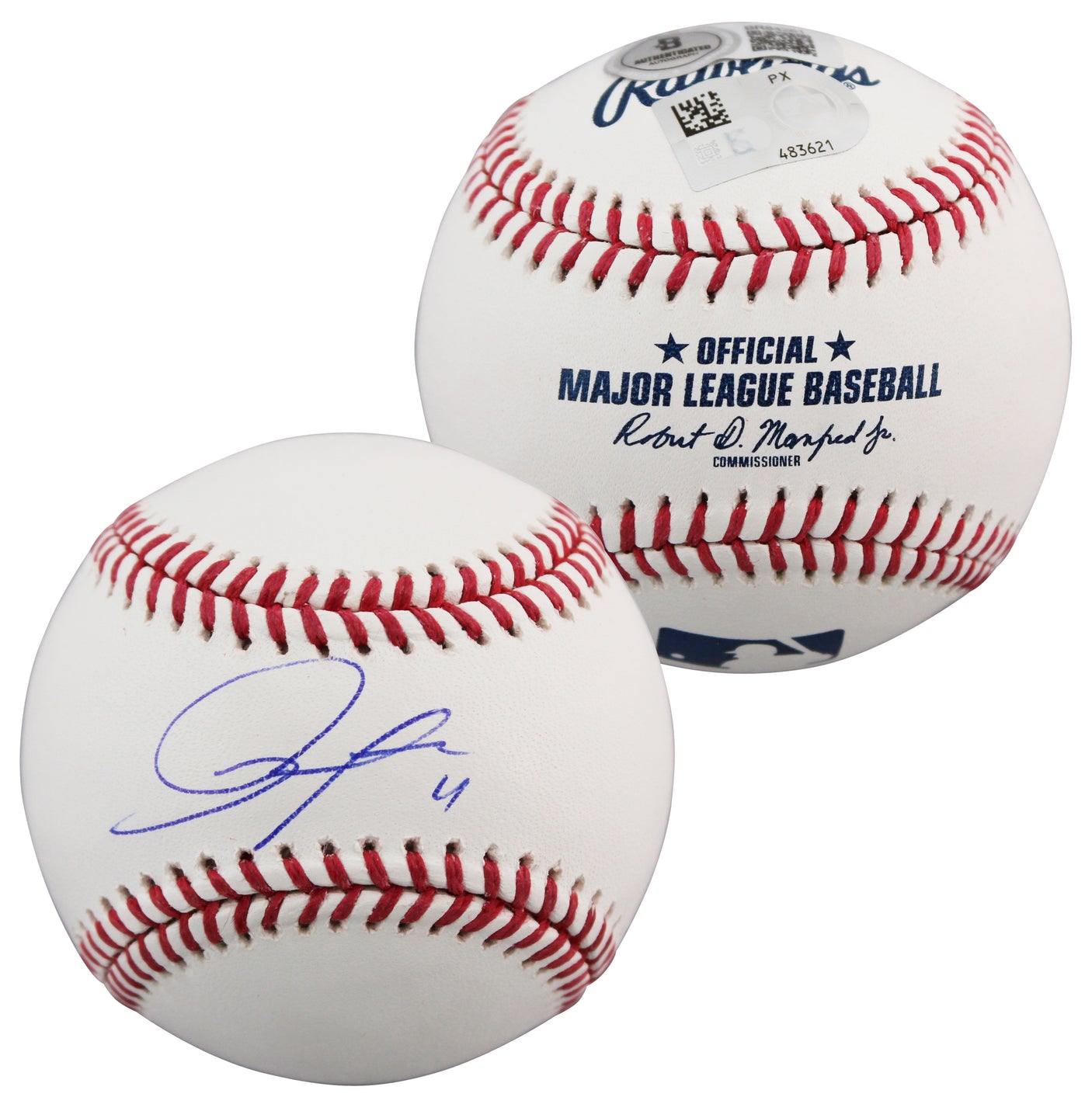 Dodgers Roki Sasaki Authentic Signed Robert Manfred Oml Baseball MLB & BAS