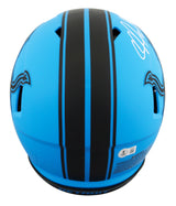 Lions Calvin Johnson Signed Rave Full Size Speed Proline Helmet W/ Case BAS Wit